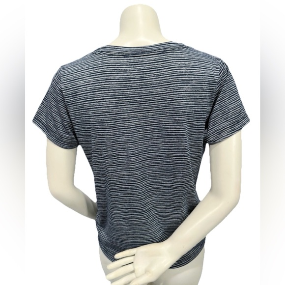 NFL Team Apparel New Orleans Saints Graphic Striped Tee Women’s Large Black Gold - Picture 2 of 9